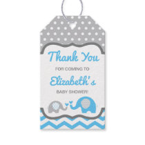 Elephant Baby Shower Thank You Tag, EDITABLE COLOR Gift Tags
