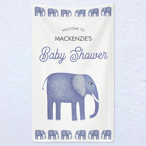 Elephant Baby Shower Welcome Banner