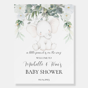 Elephant Baby Shower Welcome Foam Board