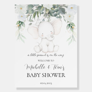 Elephant Baby Shower Welcome  Foam Board