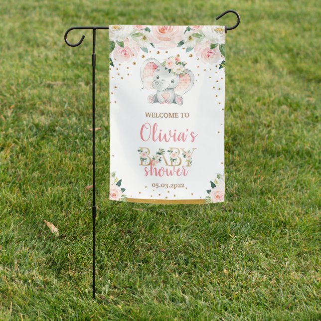 Elephant Baby Shower Welcome Sign (In SItu)