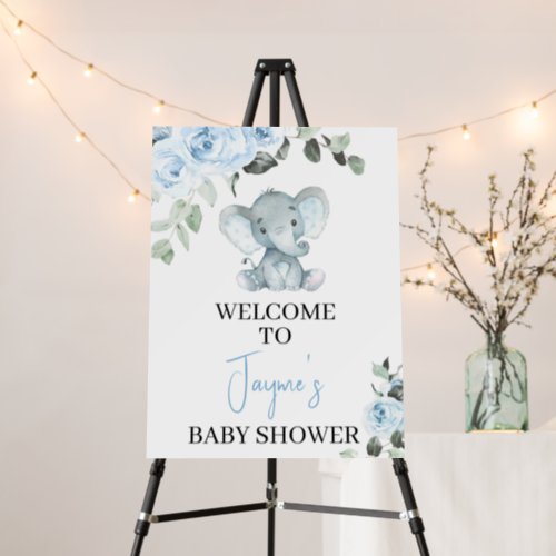 Elephant Baby Shower Welcome Sign