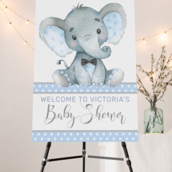 Elephant Baby Shower Welcome Sign by The_Baby_Boutique at Zazzle