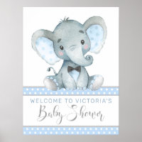 Elephant Baby Shower Welcome Sign