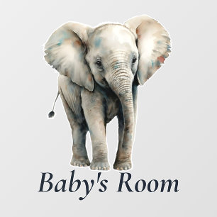 Elephant baby's room wall decal