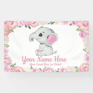 Elephant Backdrop Table Decor, Banner Sign Decor