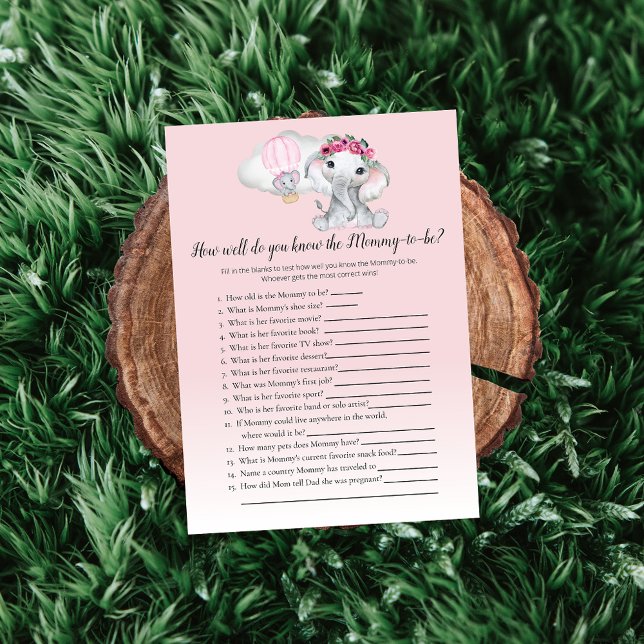 Elephant Balloon Do You Know Mom-2-Be Baby Game (Creator Uploaded)