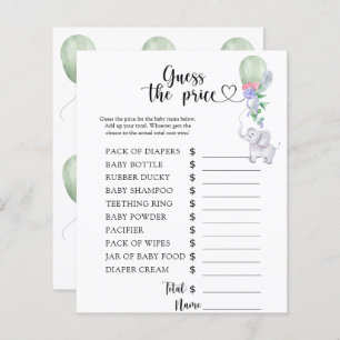 Elephant & Balloon - Guess the price! Game