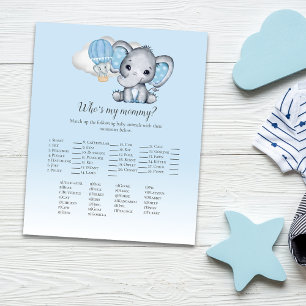 Elephant Balloon Who's My Mommy Baby Game Blue