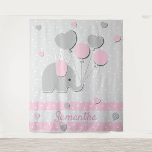 Elephant Balloons Nursery Gift backdrop