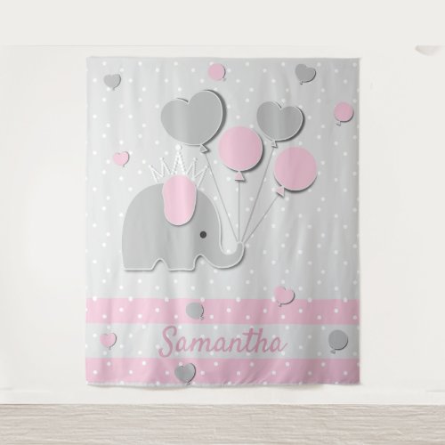 Elephant Balloons Nursery Gift backdrop