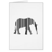 ELEPHANT BARCODE Animal Bar Code Pattern Design Cards (Front)