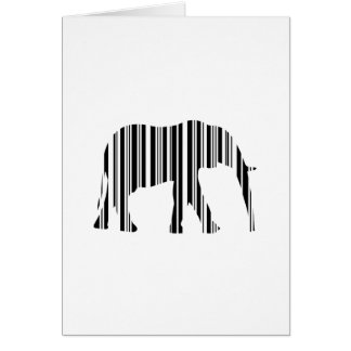ELEPHANT BARCODE Animal Bar Code Pattern Design Cards