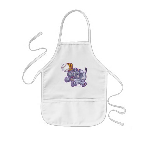 Elephant Baseball Star Kids Apron