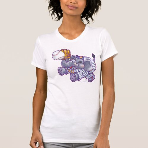 Elephant Baseball Star T_Shirt