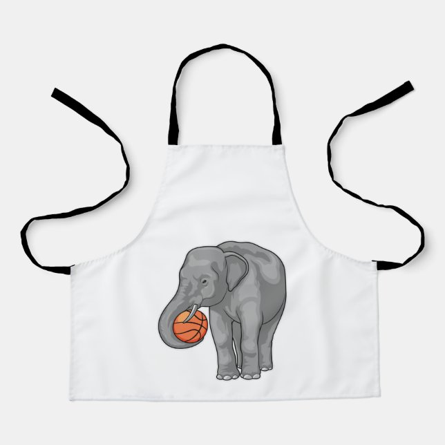 Elephant Basketball player Basketball Apron (Front)