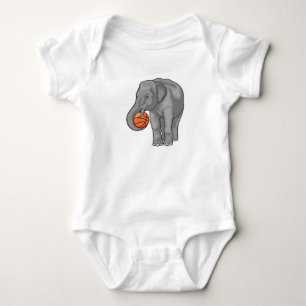 Elephant Basketball player Basketball Baby Bodysuit