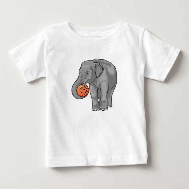 Elephant Basketball player Basketball Baby T-Shirt (Front)