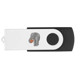 Elephant Basketball player Basketball Flash Drive