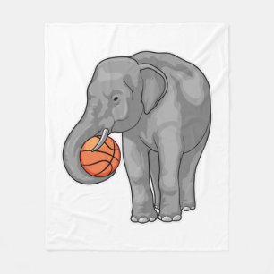 Elephant Basketball player Basketball Fleece Blanket