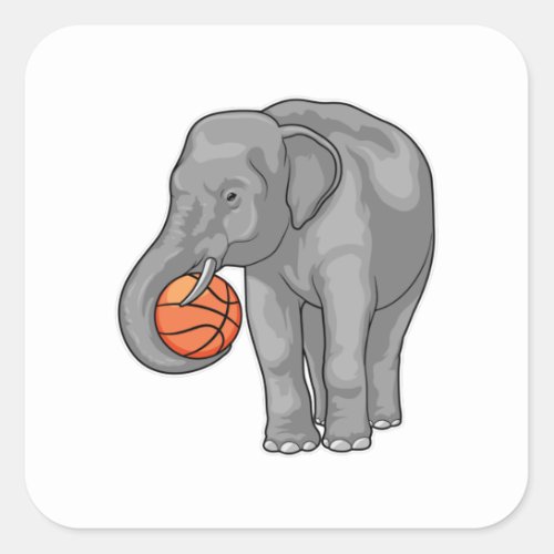 Elephant Basketball player Basketball Square Sticker