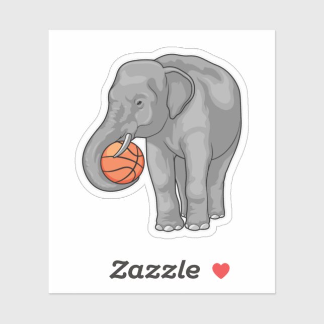 Elephant Basketball player Basketball Sticker (Sheet)