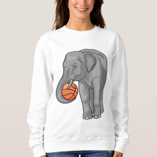 Elephant Basketball player Basketball Sweatshirt (Front)