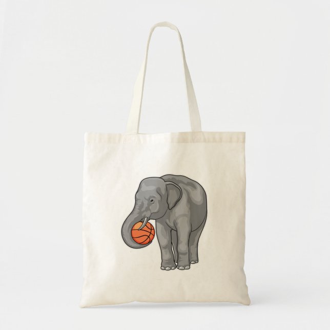 Elephant Basketball player Basketball Tote Bag (Front)