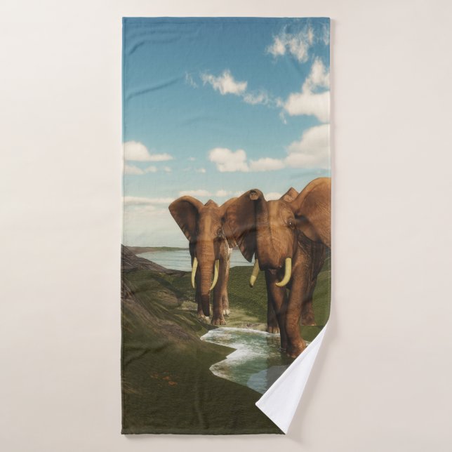 Elephant Bath Towel Set (Bath Towel)