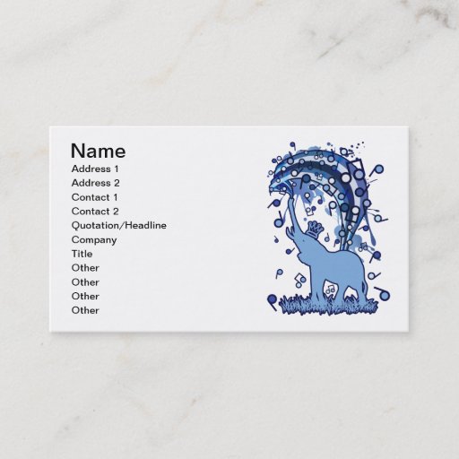 Customizable Elephant_Bathing Business Cards