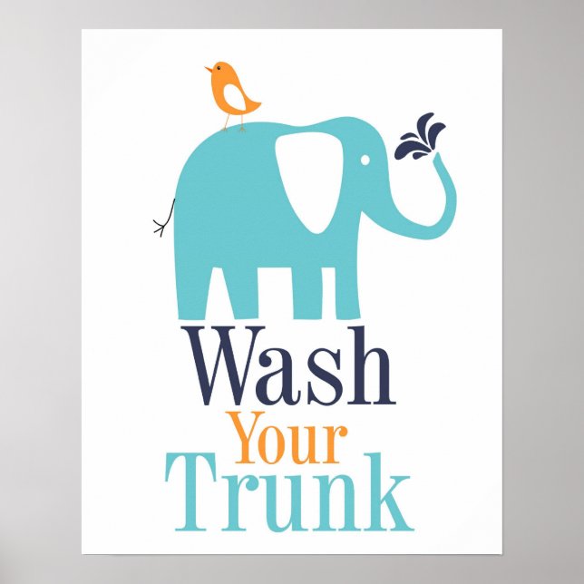 Elephant Bathroom Print (Front)