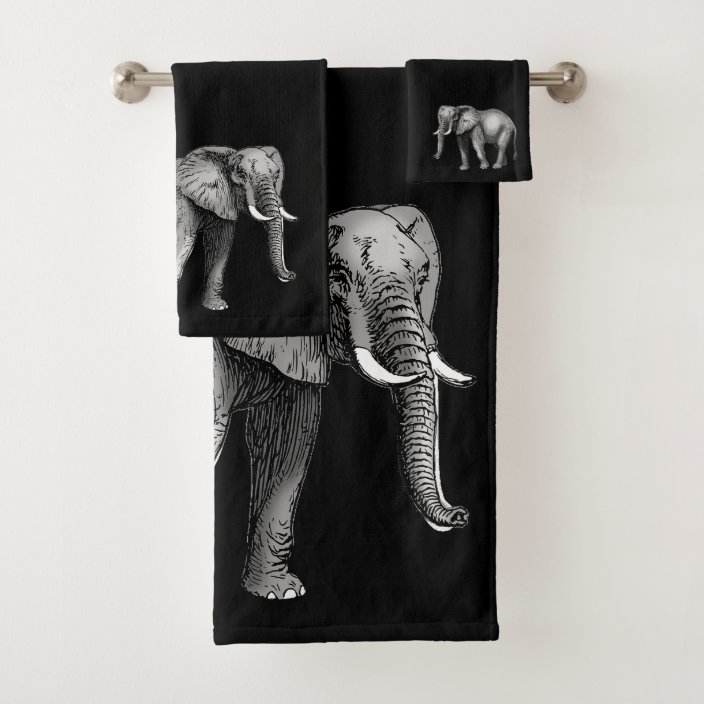 Elephant Bathroom Towel Set