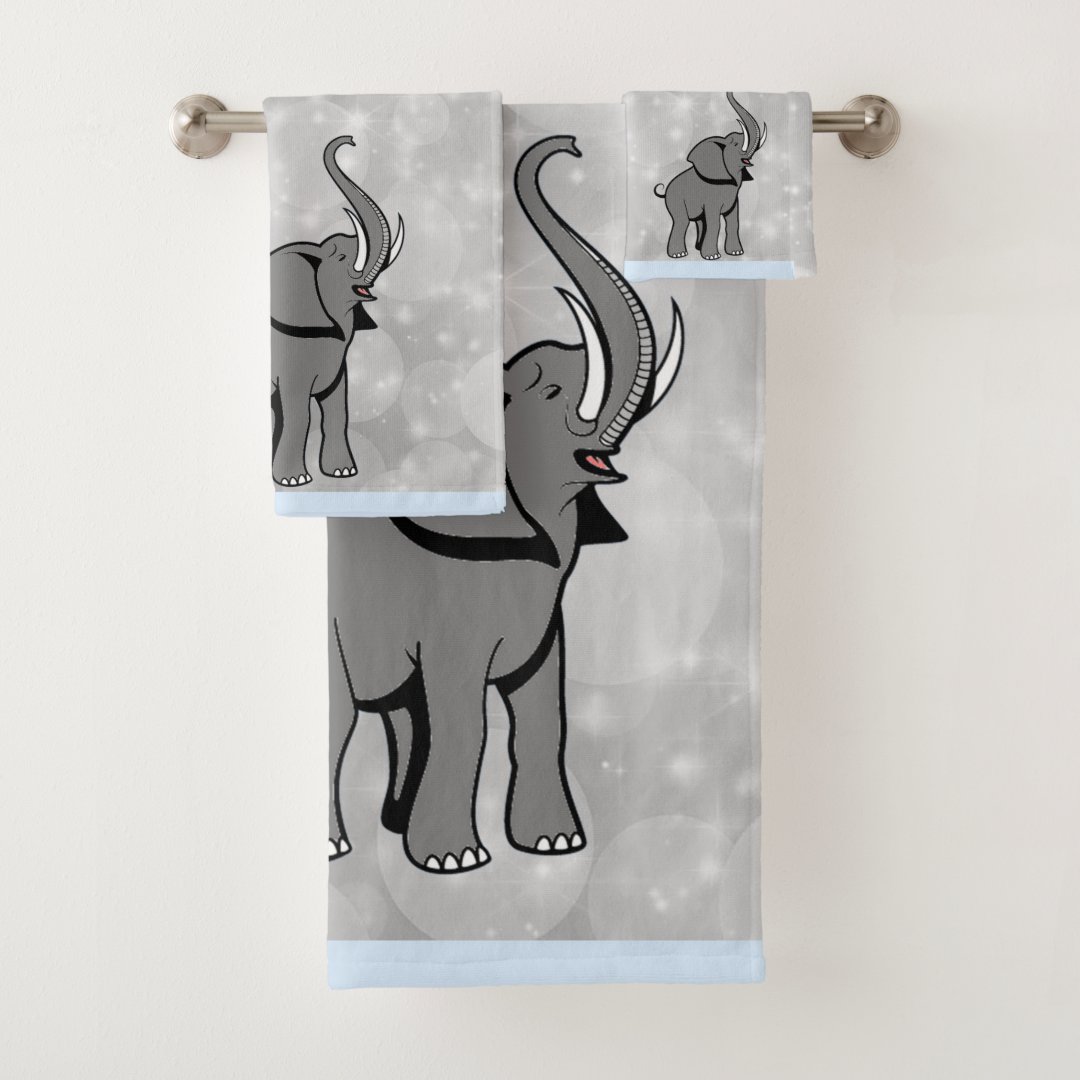 Elephant Bathroom Towel Set | Zazzle