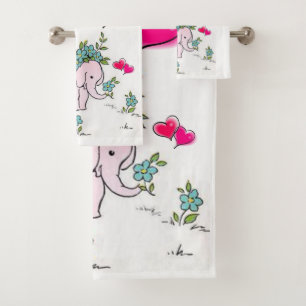 Elephant Bathroom Towel Sets