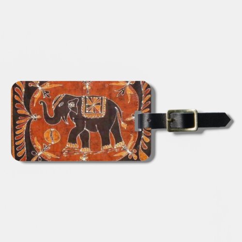 Elephant Batik Luggage Tag