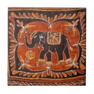Elephant Batik Tile