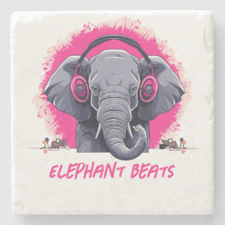 Elephant Beats DJ Stone Coaster