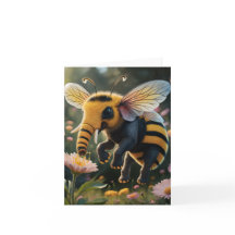 Elephant Bee Blank Card
