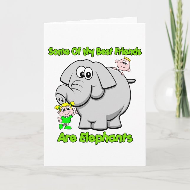 Elephant Best Friends Card (Front)
