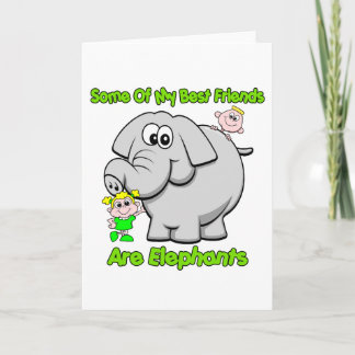 Elephant Best Friends Card