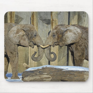 Elephant Best Friends Mousepad