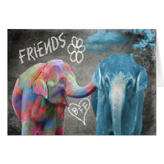 Elephant BFF Comforting Cards (Front Horizontal)