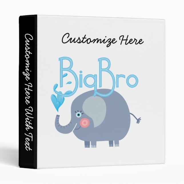 Elephant Big Bro 3 Ring Binder (Front/Spine)