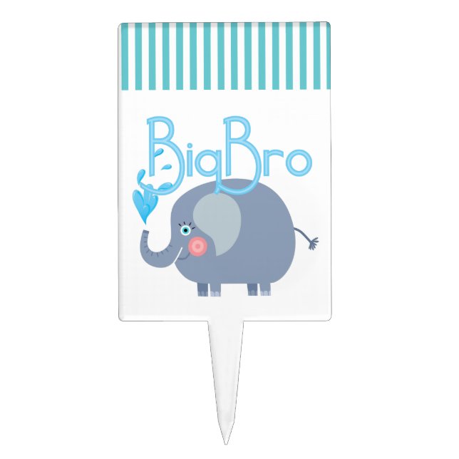 Elephant Big Bro Cake Topper (Front)