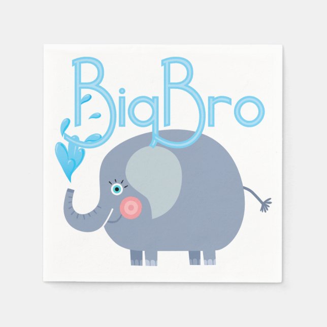 Elephant Big Bro Paper Napkins (Front)