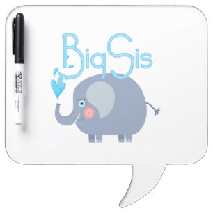 Elephant Big Sis Dry Erase Board
