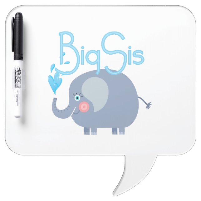 Elephant Big Sis Dry Erase Board (Front)