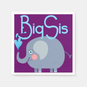 Elephant Big Sis Paper Napkins