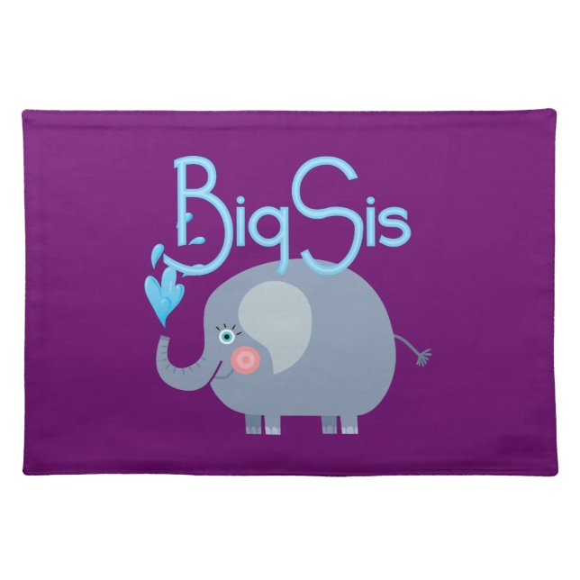 Elephant Big Sis Placemat (Front)