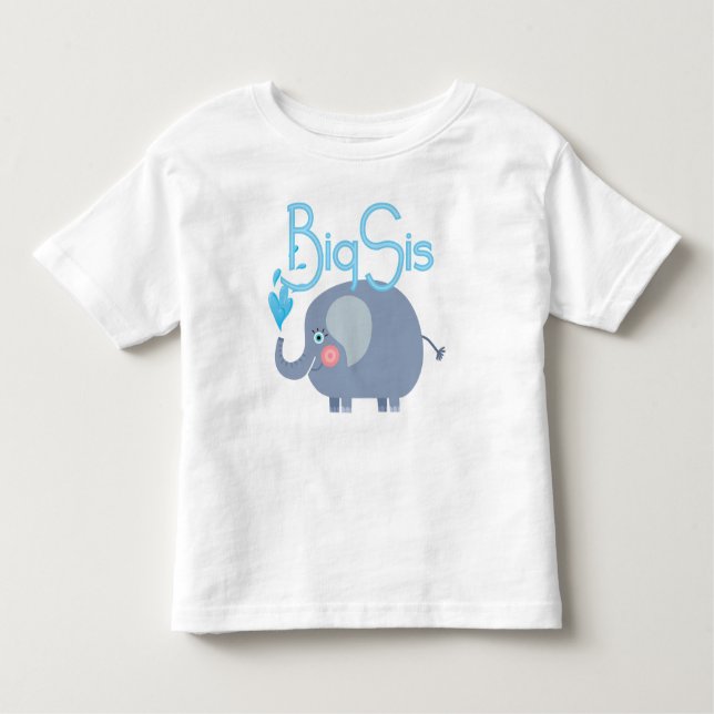 Elephant Big Sis Toddler T-shirt (Front)